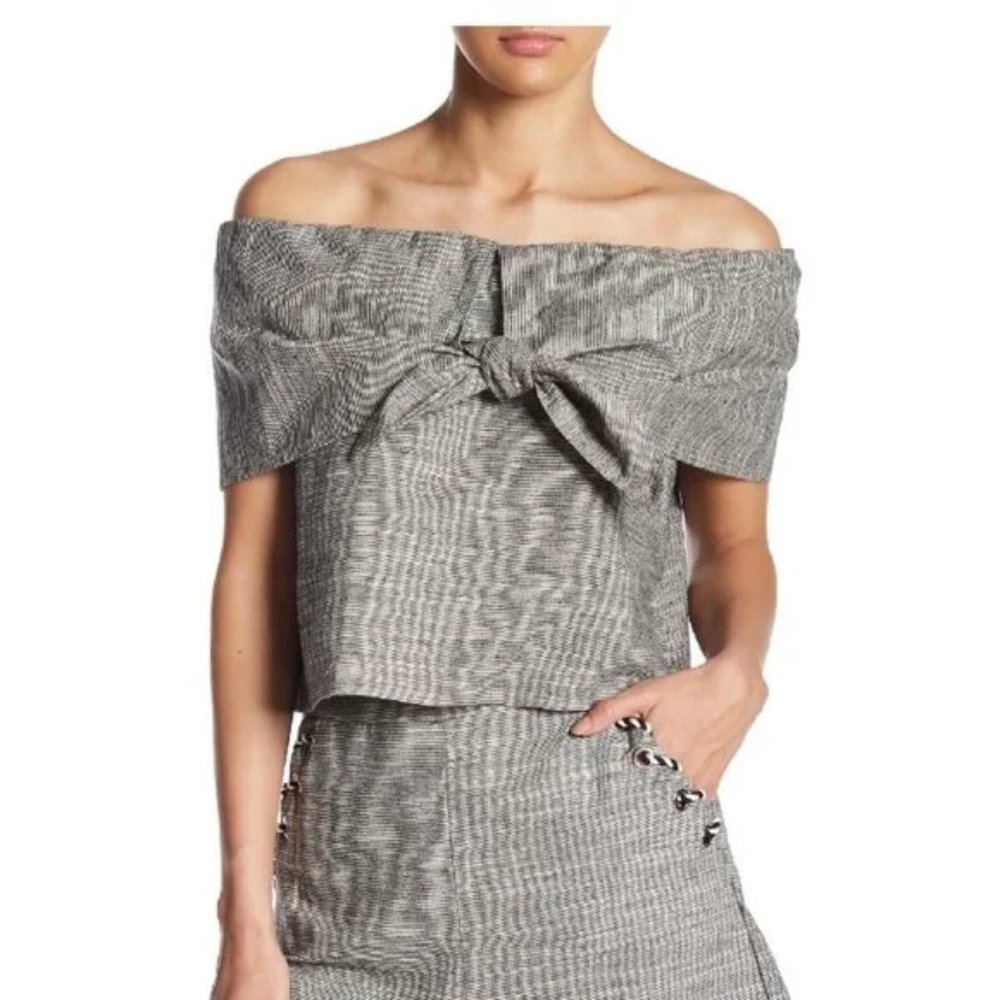 Line & Dot Belen Off-the-Shoulder Top